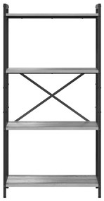 vidaXL Βιβλιοθήκη Γκρι sonoma 60 x 30 x 118 εκ Επεξεργασμένο ξύλο