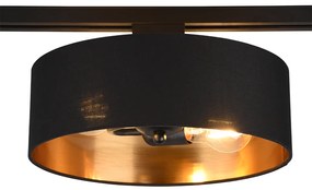 Duoline Hostel Μοντέρνα Υφασμάτινη Πλαφονιέρα Οροφής με Ντουί E27 σε Μαύρο χρώμα 30cm Trio Lighting 76820280