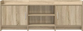 vidaXL Ντουλάπι TV 130 x 33 x 47 εκ Sonoma Δρυς Επεξεργασμένο Ξύλο