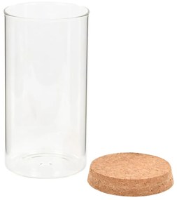 Βάζα 6 τεμ. 1100 ml Γυάλινα με Καπάκι από Φελλό - Διαφανές