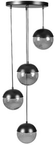 Φωτιστικό Οροφής Kure 941RTN1230 Φ30x70cm 4xE27 40W Black Opviq