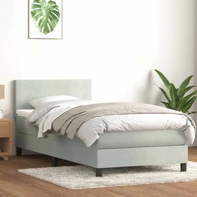 BOX SPRING ΚΡΕΒΑΤΙ ΜΕ ΣΤΡΩΜΑ ΑΝΟΙΧΤΟ ΓΚΡΙ 90X220 ΕΚ. ΒΕΛΟΥΔΙΝΟ 3316719