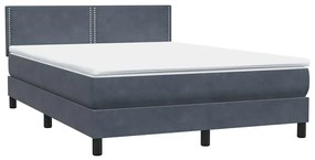 ΚΡΕΒΑΤΙ BOXSPRING ΜΕ ΣΤΡΩΜΑ ΣΚΟΥΡΟ ΓΚΡΙ 160X210 ΕΚ. ΒΕΛΟΥΔΙΝΟ 3316120