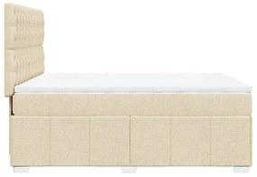 ΚΡΕΒΑΤΙ BOXSPRING ΜΕ ΣΤΡΩΜΑ ΚΡΕΜ 140X200 ΕΚ. ΥΦΑΣΜΑΤΙΝΟ 3294003