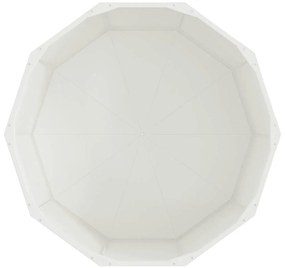 vidaXL Γλάστρα Λευκό 90 x 90 x 50 cm Ατσάλι