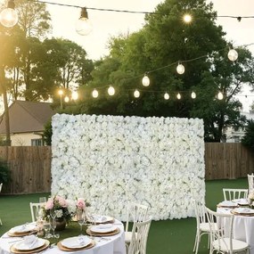 VEVOR 3D Flower Wall Panel 24 PCS 15 x 15 inch Artificial Floral Background for Wedding