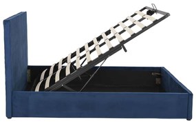 ΚΡΕΒΑΤΙ ALLIE HM584.18 160Χ200 ΜΕ ΑΠΟΘΗΚΕΥΤΙΚΟ ΧΩΡΟ-ΜΠΛΕ ΒΕΛΟΥΔΟ
