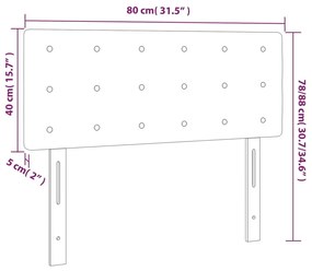 Κεφαλάρι Κρεβατιού Σκούρο Μπλε 80 x 5 x 78/88 εκ. Βελούδινο - Μπλε