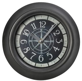 Ρολόι Τοίχου Polyresin Γκρι ESPIEL 23,2x5,4x23,2εκ. ROL602
