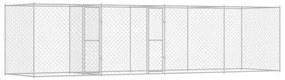 vidaXL Κλουβί σκύλου Ασημί 800 x 200 x 200 εκ. Επικαλυμμένος Χάλυβας