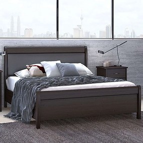 Κρεβάτι Νο26Α 160x200x100cm Wenge-Brown Υπέρδιπλο