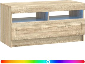 vidaXL Ντουλάπα LED Τηλεόρασης Sonoma Δρυς Επεξεργασμένο Ξύλο