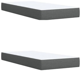 ΚΡΕΒΑΤΙ BOXSPRING ΜΕ ΣΤΡΩΜΑ ΣΚΟΥΡΟ ΓΚΡΙ 200X200 ΕΚ. ΥΦΑΣΜΑΤΙΝΟ 3293688