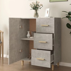 vidaXL Ντουλάπι Γκρι Σκυροδέματος 69,5x34x90 εκ. Επεξεργασμένο Ξύλο