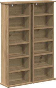 vidaXL Ντουλάπα CD 2 τμχ. Artisan Δρυς 60 x 17 x 92 εκ.