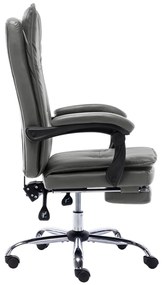 vidaXL Πολυθρόνα Γραφείου Ανθρακί από Συνθετικό Δέρμα