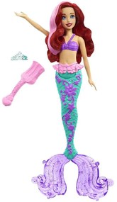 Κούκλα Γοργόνα Πριγκίπισσα Άριελ Disney HLW00 Purple-Pink Mattel