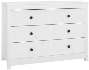 vidaXL Βοηθητικό Ντουλάπι Λευκό 100x40x72 εκ. από Μασίφ Ξύλο Πεύκου