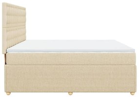 ΚΡΕΒΑΤΙ BOXSPRING ΜΕ ΣΤΡΩΜΑ ΚΡΕΜ 180X200 ΕΚ. ΥΦΑΣΜΑΤΙΝΟ 3294454