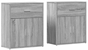 vidaXL Βοηθητικά Ντουλάπια 2 τεμ. Γκρι Sonoma 60x31x70 εκ. Επεξ. Ξύλο
