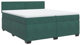 ΚΡΕΒΑΤΙ BOXSPRING ΜΕ ΣΤΡΩΜΑ ΣΚΟΥΡΟ ΠΡΑΣΙΝΟ 200X200ΕΚ. ΒΕΛΟΥΔΙΝΟ 3286399