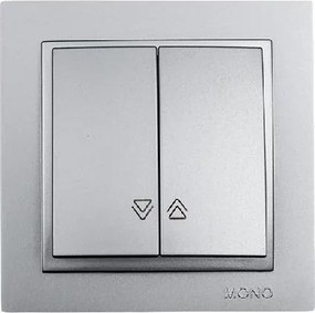 Μπουτόν ρολών Mono Electric ασημί σειρά Despina Metallic