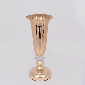 ΒΑΖΟ, ΜΕΤΑΛΛΙΚΟ, ΧΡΥΣΟ, H:31CM (Συσκευασία 2 τεμαχίων)