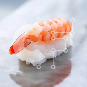 Intra Συλλεκτικό Ξύλινο Παζλ Plywood  4mm - Γαρίδες Nigiri Sushi Σε Ξύλινο Κουτί - Διαστάσεις: 10x10 cm – 25 κομμάτια