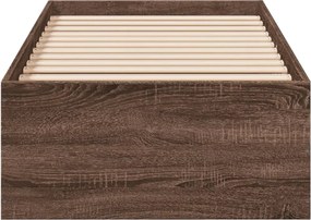 vidaXL Πλαίσιο Κρεβατιού Καφέ Δρυς 90x200 εκ. Επεξεργασμένο Ξύλο