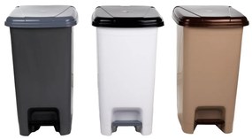 Κάδος πεντάλ "SLIM" σε χρώμα μπεζ/καφέ 25Lt 23x30x46