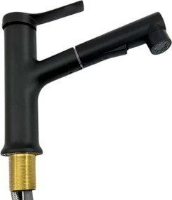 Μπαταρία βρύσης κουζίνας με επεκτεινόμενη κεφαλή - Black - 802394