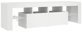 vidaXL Έπιπλο Τηλεόρασης με LED Λευκό 140 x 36,5 x 40 εκ.