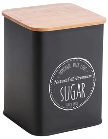 Βάζο Ζάχαρης Kitchen Trend CLG500310SBK 10x10x13,5cm Black Oriana Ferrelli Metal,Bamboo
