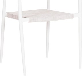 ΠΟΛΥΘΡΟΝΑ BERG HM6284.01 ΑΛΟΥΜΙΝΙΟ &amp; TEXTILENE ΛΕΥΚΟ--P.E.TWISTED RATTAN 55x56x79Υεκ