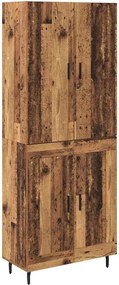 vidaXL Highboard 2 pcs Παλιό Ξύλο 69,5 x 34 x 180 εκ.
