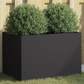 vidaXL Ζαρντινιέρα Μαύρη 62x30x29 εκ. από Χάλυβα