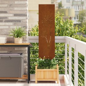 vidaXL Διακοσμητική Πλάκα Κήπου Άλλο Σκ rusty 32 x 140 εκ
