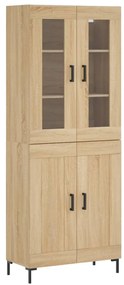 vidaXL Ντουλάπι Sonoma δρυς 69,5 x 34 x 180 εκ. από Επεξεργασμένο Ξύλο