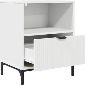 vidaXL Κομοδίνο 2 pcs Λευκό 49 x 36 x 61 εκ Επεξεργασμένο ξύλο