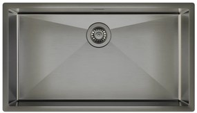 Helika Nova 100B Υποκαθήμενος Ανοξείδωτος Νεροχύτης 79x45mm PVD Graphite