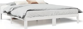 vidaXL Σκελετός Κρεβ. Χωρίς Στρώμα Λευκό 160x200 εκ Μασίφ Πεύκο