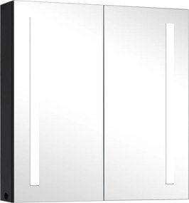 vidaXL Καθρέφτης Μπάνιου με Ντουλάπι &amp; LED 62 x 14 x 60 εκ.