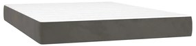 vidaXL Στρώμα με Pocket Springs Σκούρο Γκρι 140x220x20 εκ. Βελούδινο