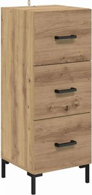 vidaXL Πλαϊνό γραφείο με συρτάρι Artisan Oak 34,5 x 34 x 90 εκ.