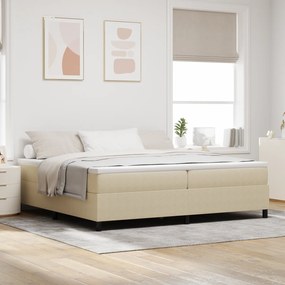 vidaXL Κρεβάτι Box Spring με στρώμα σε ανοιχτό πράσινο και γκρι, διαστάσεις 200 x 200 εκ. από κορντούρα