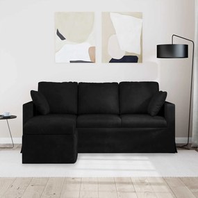 vidaXL Καναπές Μαύρο 178 x 134 x 80 εκ Βελούδο