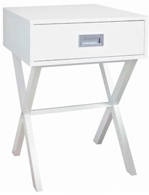 Κομοδίνο Wick Άσπρο Λάκα Mdf . Διάσταση: 40x40x55cm