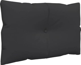 vidaXL Μαξιλάρια Παλέτας 2 τεμ. Μαύρα Υφασμάτινα