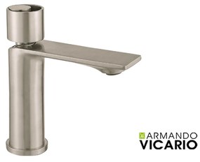 Armando Vicario Halo Inox Μπαταρία Νιπτήρος με βαλβίδα clic-clac 515010-110