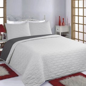 Κουβερλί Μονό (Σετ 170x240) 2 Όψεων Silk Fashion Ruby Grey-Anthracite